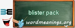 WordMeaning blackboard for blister pack